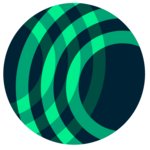 Green rings across dark green circle.